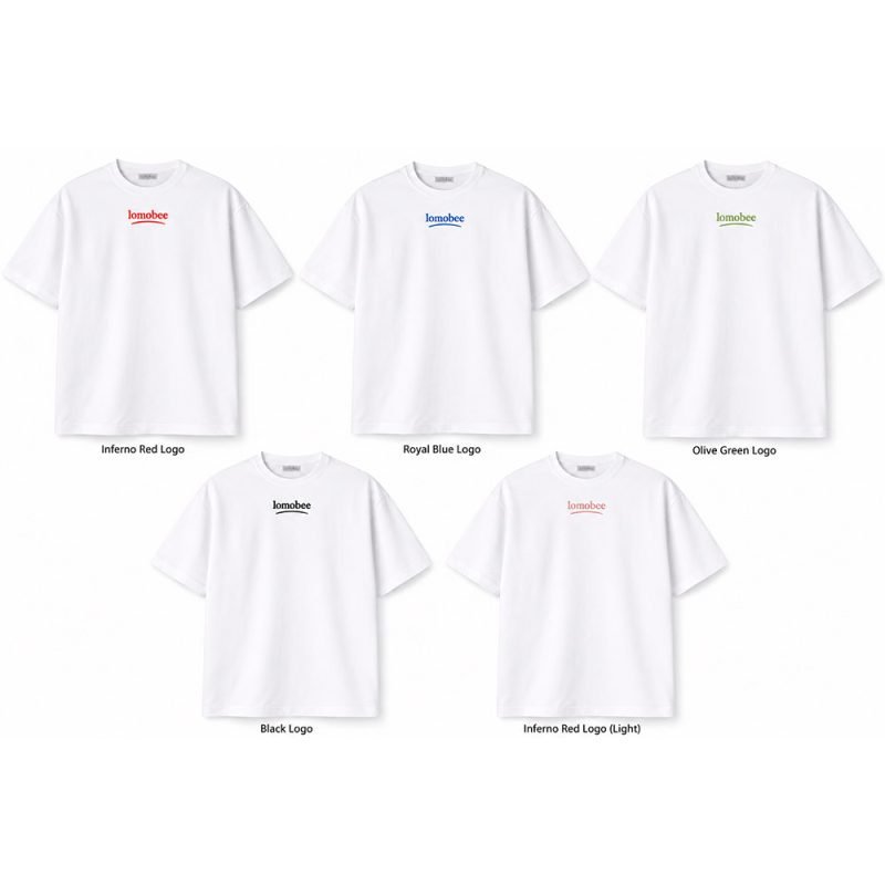 Lomobee Core T-Shirt, Premium 100% Cotton, Soft Comfort, 5 Logo Colors