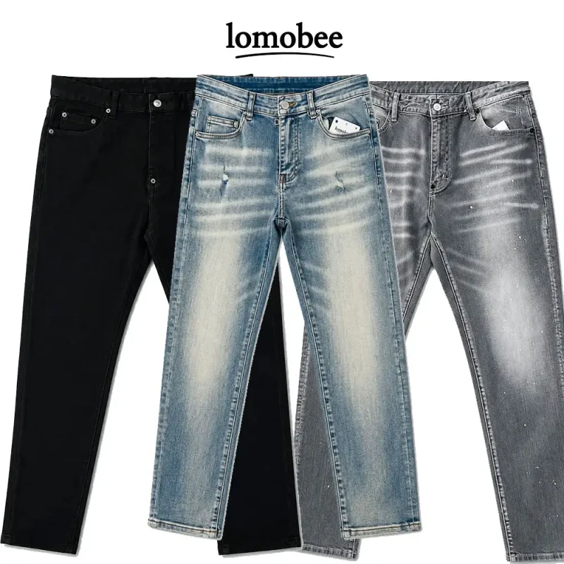 Lomobee Classic Comfort Fit Jeans - Black, Slick Grey, Green Grey
